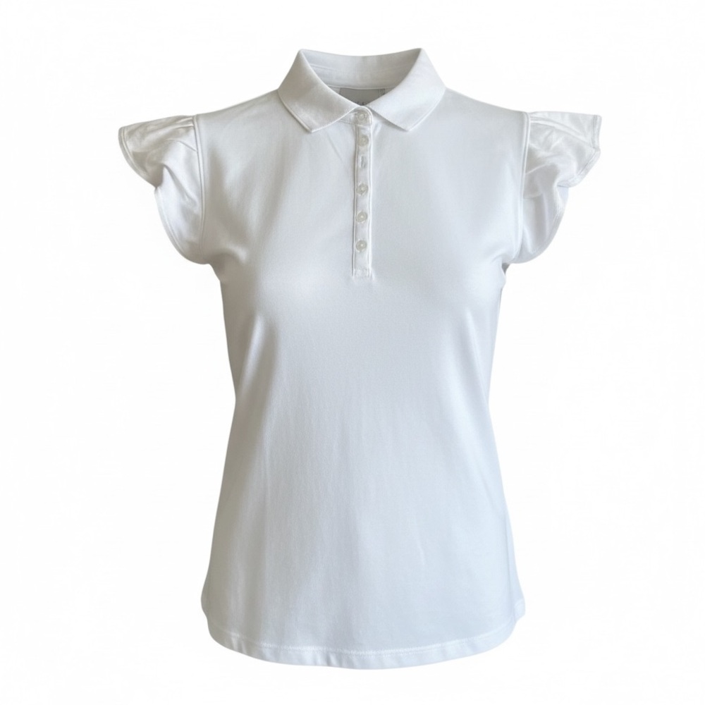 Walter Hagen White Button-Front Polo Top